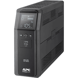 UPS APC Back-UPS Pro BR1200SI - UPS - 720 vatios - 1200 VA - USB - Conectores de salida: 8 - negro