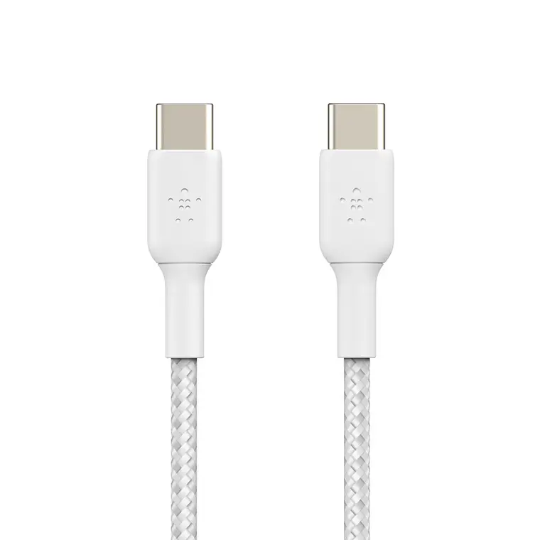 Cable USB-C Belkin Boost Charge a USB-C (M-M), Trenzado, 1m, Blanco 3