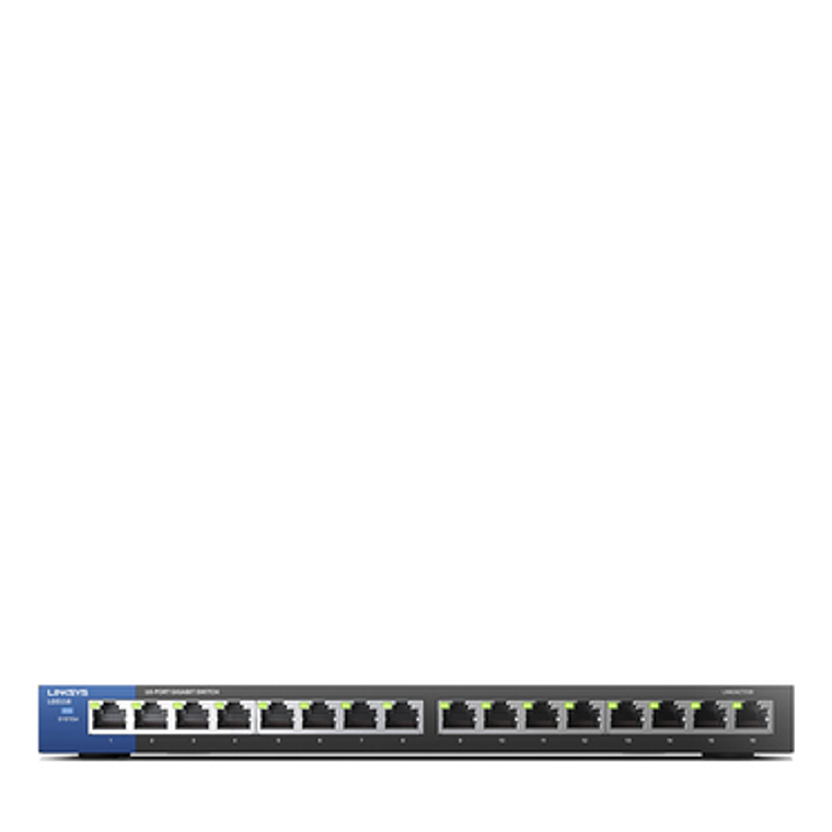 Switch 16 puertos Gigabit de escritorio para empresas Linksys LLGS116 2