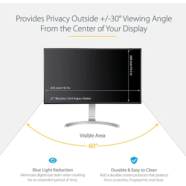 Filtro de privacidad Startech para Monitores de 21