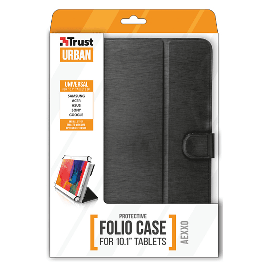 Estuche Universal Trust Aexxo Folio Case, Universal para Tablets de 10.1