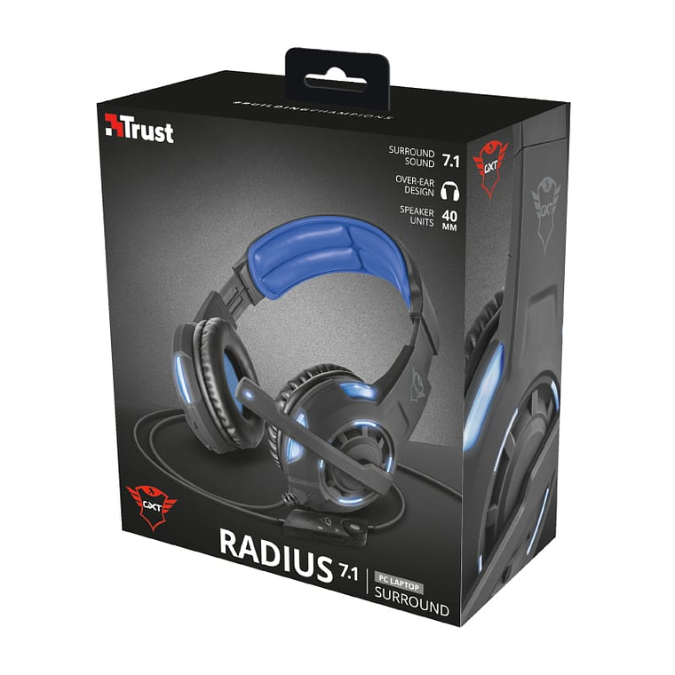 Headset Trust USB GXT 350 Radius 7.1 Surround 6