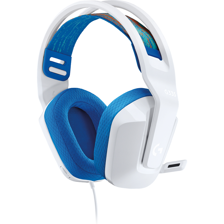 Audífonos Gamer Logitech G335 Conector 3,5mm, Plug and Play, Multiplataforma, Color Blanco 3