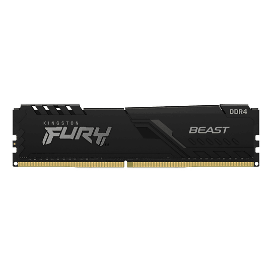 Memoria Ram 8GB DDR4 2666Mhz CL16 Dimm Kingston FURY Beast Black, Non-ECC, 1.2V