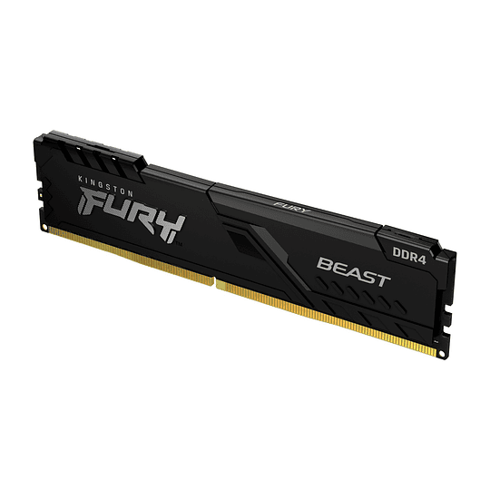 Memoria Ram 8GB DDR4 2666Mhz CL16 Dimm Kingston FURY Beast Black, Non-ECC, 1.2V