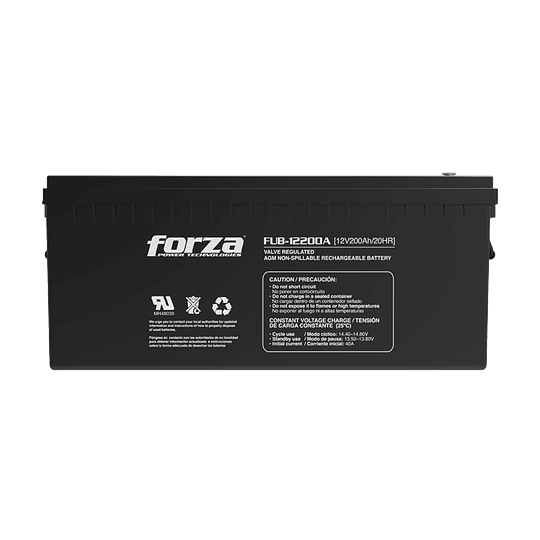 Batería Recargable para UPS Forza FUB-12200A, 12V 200mAh, Negro