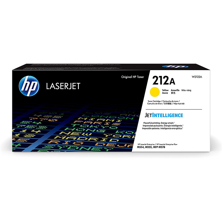 Cartucho de Toner HP 212a color Amarillo W2122A 1