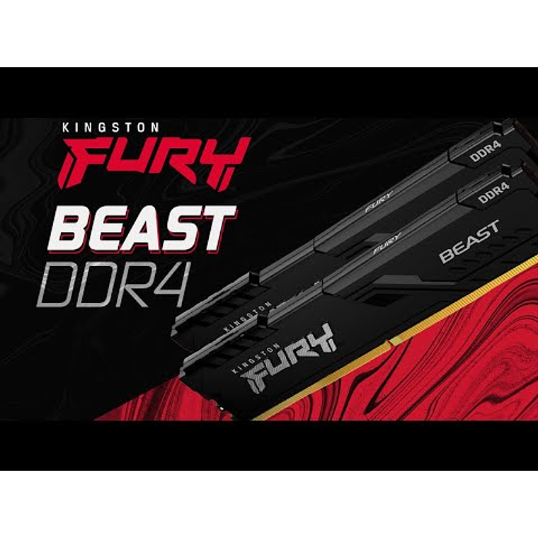 Memoria Ram 8GB DDR4 3200Mhz CL16 Dimm Kingston FURY Beast, Unbuffered, 1.35V 6