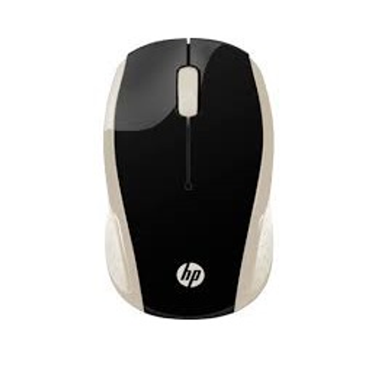 Mouse Óptico Inalámbrico HP 200 Silk, USB, Color Dorado. 1