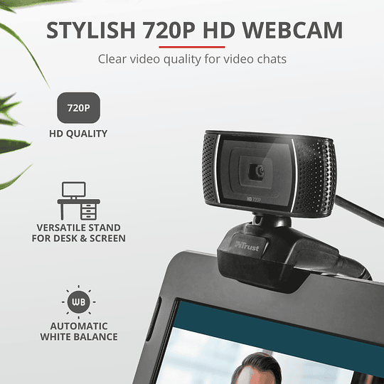 Trust Webcam + Auricular Usb Home Office Set 24036 