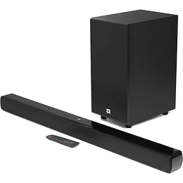 Barra de sonido de 2.1 canales con Virtual Dolby Atmos y subwoofer inalámbrico de 6.5", negro