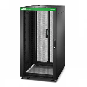 Easy Rack 600mm / 24U / 800mm, con techo, panel lateral, ruedas, pies y 4 soportes, sin fondo, negro