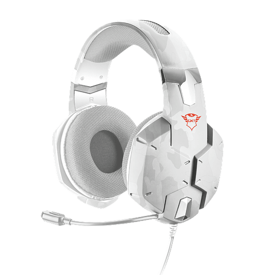 Audífono Trust GXT 322W Carus Gaming - blanco camouflage