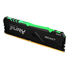 Memoria Ram 8GB DDR4 2666Mhz CL16 Dimm Kingston FURY Beast RGB, Non-ECC