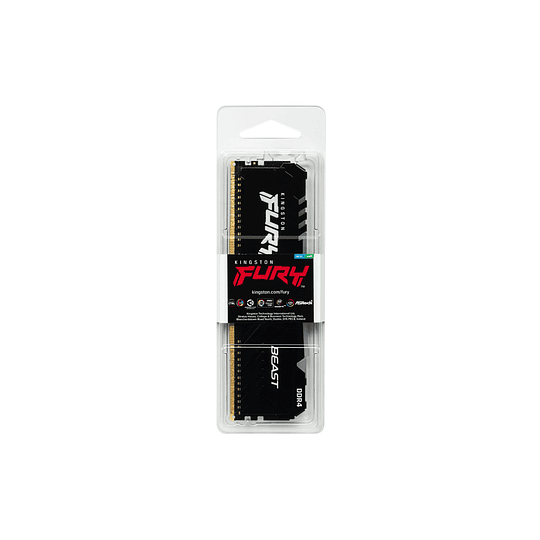 Memoria Ram 8GB DDR4 2666Mhz CL16 Dimm Kingston FURY Beast RGB, Non-ECC