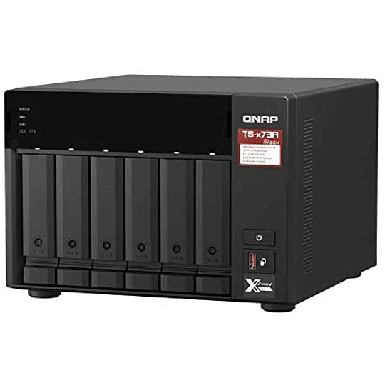 Servidor NAS QNAP 6 bahías con 2 puertos de 2.5GbE - TS-673A-8G-US