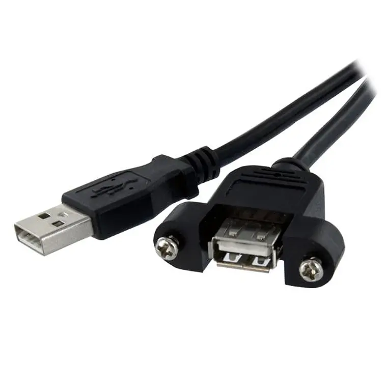 1 ft Panel Mount USB Cable A to A - F/M 1