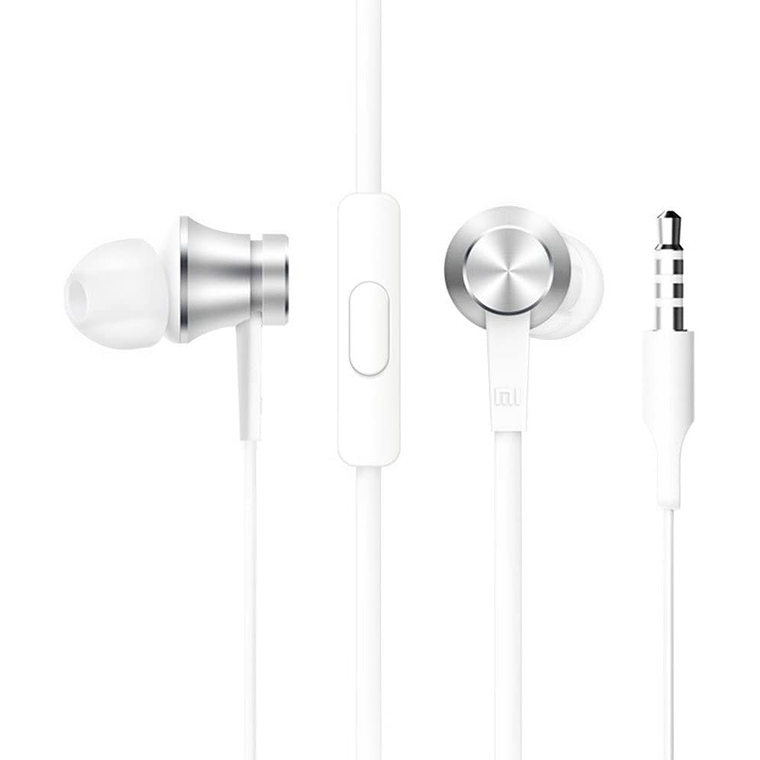 Auriculares internos con micro - en oreja - cableado - conector de 3,5 mm - plata 6