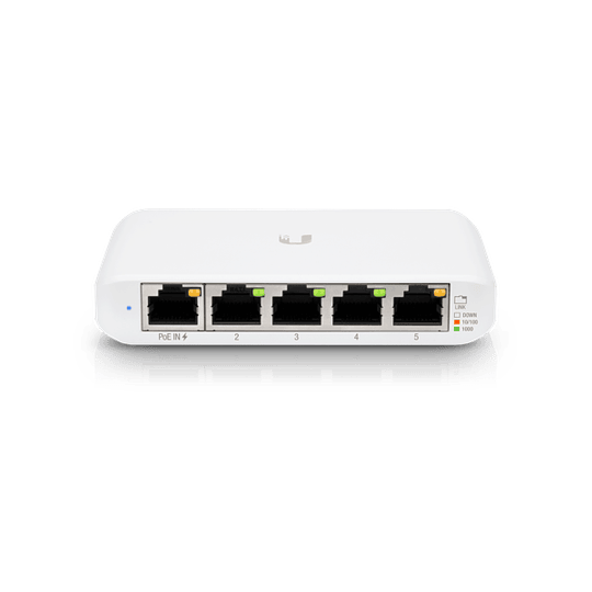 Switch 5 puertos Ubiquiti UniFi USW Flex Mini Conmutador inteligente sobremesa PoE+