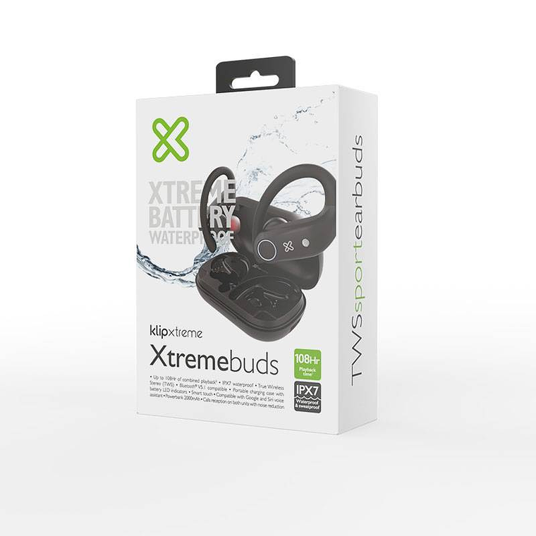 Audífonos Inalámbricos Klip Xtreme Xtremebuds, In-Ear, 12 Horas Reproducción, Negro 2