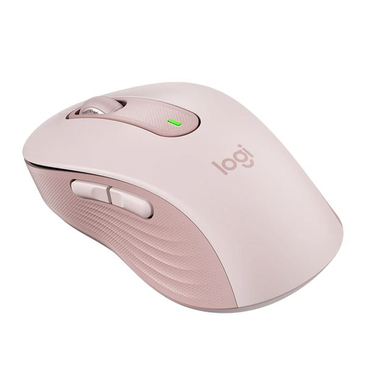 Mouse Óptico Inalámbrico Logitech M650, Hasta 2000 dpi, Bluetooth, USB. Color Rosa. 2
