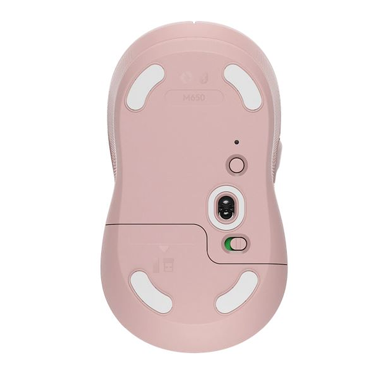 Mouse Óptico Inalámbrico Logitech M650, Hasta 2000 dpi, Bluetooth, USB. Color Rosa. 3