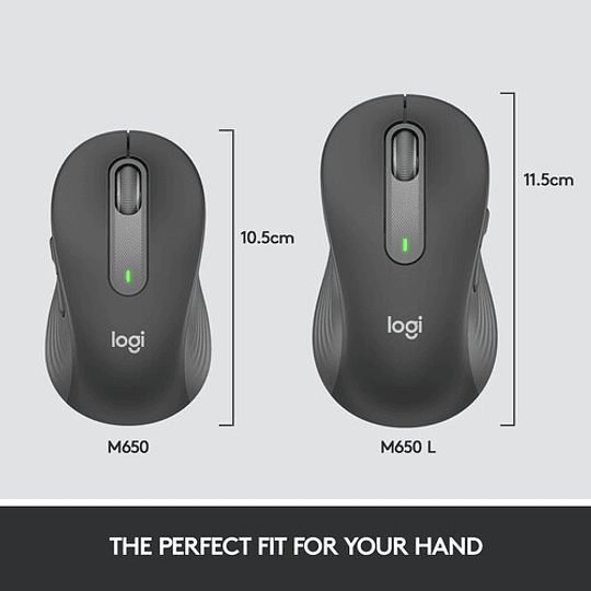 Mouse inalámbrico Logitech Signature M650 L (grafito)