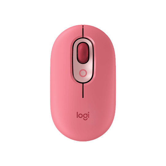 Mouse inalámbrico Logitech POP, Bluetooth. Color Coral.