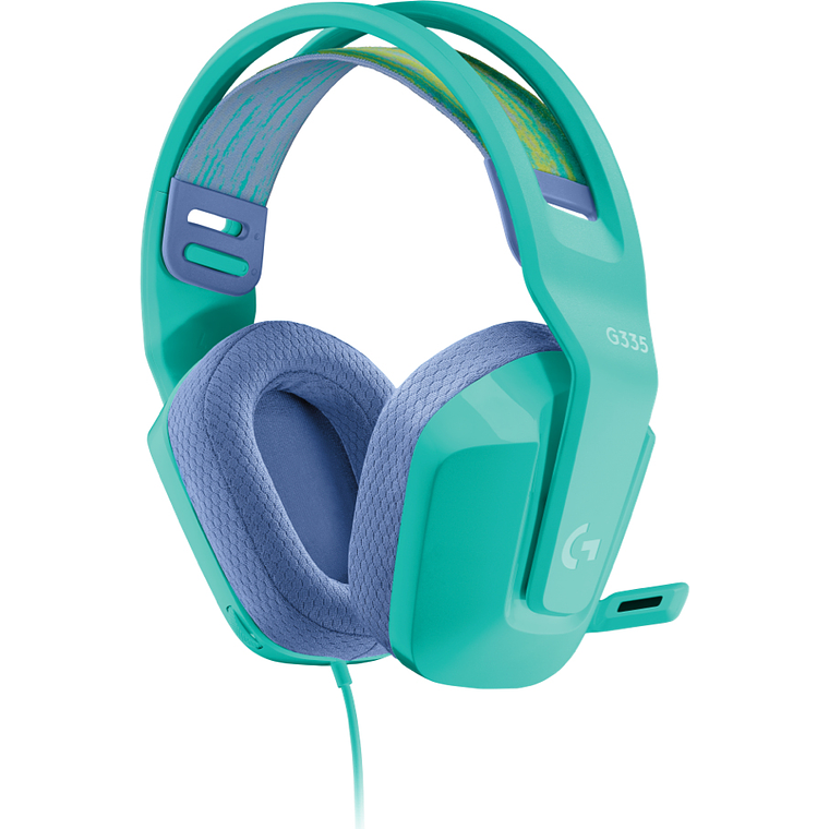 Audífonos Gamer Logitech G335, Con Micrófono, Compatible con PC/Xbox/PS4/Nintendo Switch, Menta - certificado Discord 1