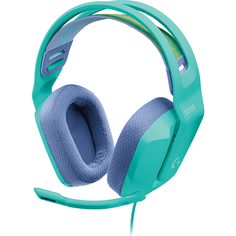 Audífonos Gamer Logitech G335, Con Micrófono, Compatible con PC/Xbox/PS4/Nintendo Switch, Menta - certificado Discord 2