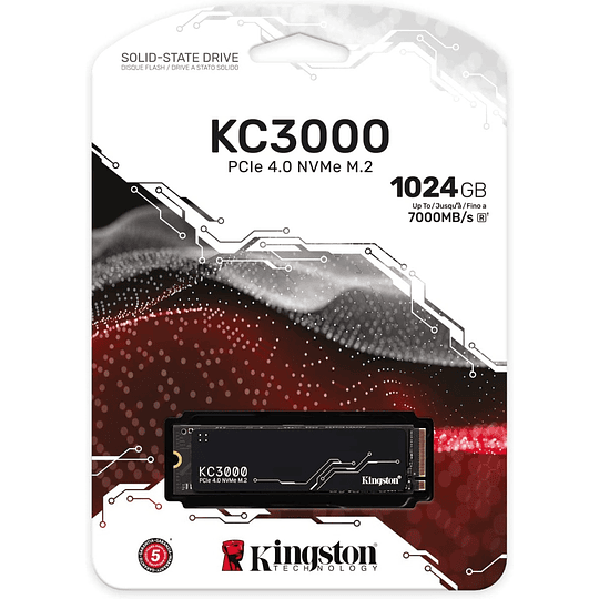 Disco duro 1TB interno SSD | Kingston NVMe KC3000 PCIe 4.0 7000 MB/s