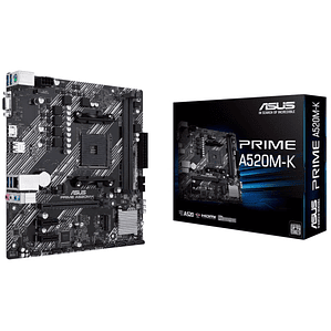 Placa Madre ASUS Prime A520M-K AM4 AMD Ryzen A520, SATA 6Gb/s, M.2, HDMI, VGA, Micro-ATX, DDR4