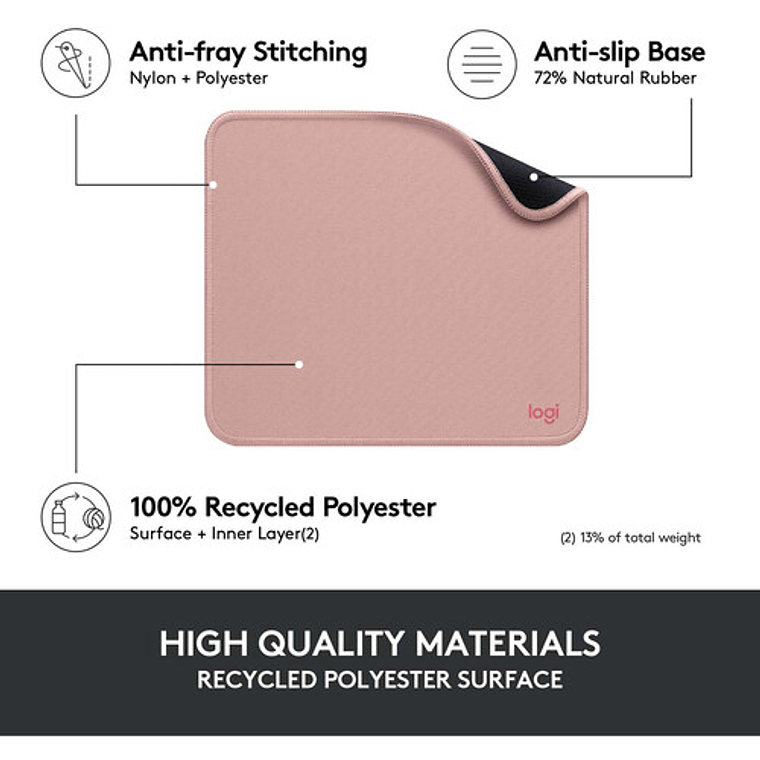 Logitech - Mouse pad- Studio Series (rosa oscuro) 6