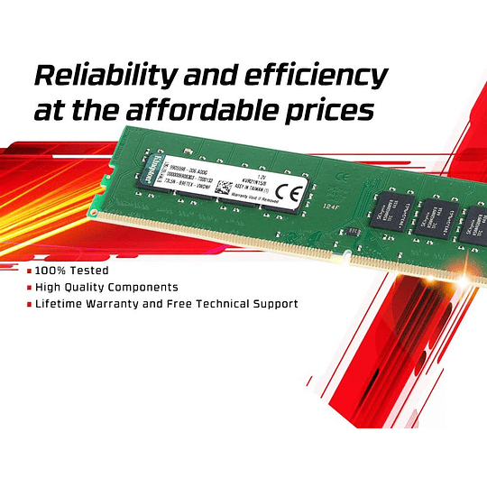 Memoria Ram 16GB DDR4 2666 Mhz CL19 Dimm Non-ECC Kingston