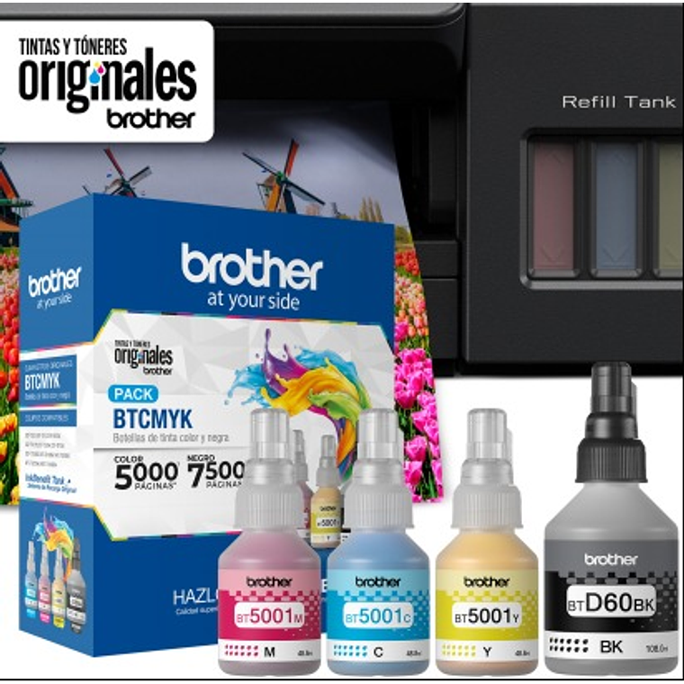 Botellas de Tinta Brother BTCMYK Pack colores 2