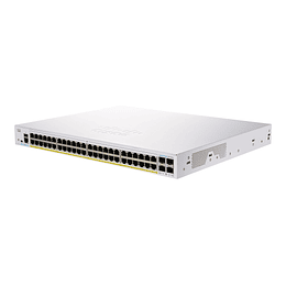 Cisco CBS250-48PP-4G Switch inteligente compatible con PoE+ Gigabit Ethernet de 48 puertos con SFP
