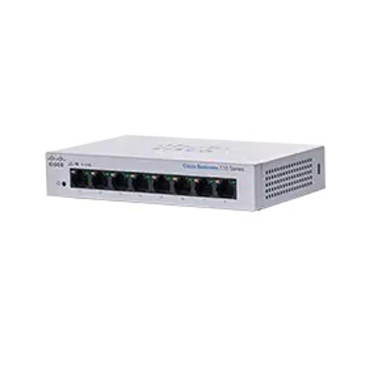 Switch 8 puertos Cisco Gigabit Ethernet Business 110, 8 P 10/100/1000Mbps, 16 Gb/s, No Administrable 2