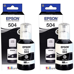 Botella de Tinta Epson T504120 Negro- DUAL PACK