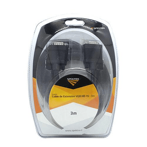 Cables Adaptadores Spektra - Cable Extensión para Monitor VGA m/h 15 pins 3.0m