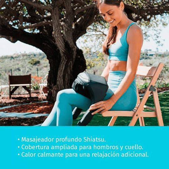 Masajeador Homedics Shiatsu, Cuello y Hombros, con Calor e Inalámbrico, Gris