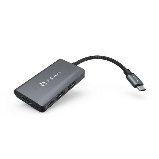 HUB Hub USB-C a USB 3.1 x 2, HDMI CASA Adam Elements gris