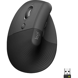 Ratón inalámbrico ergonómico vertical Logitech Lift para zurdos (grafito)