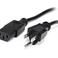 Cable de 3m de Alimentación Estándar para Computadora NEMA 5-15P a C13 Macho a Hembra - Miniatura 1