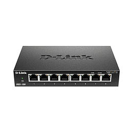 Switch 8 puertos Dlink Plug&Play para TV Streaming y Gaming en UHD 4K