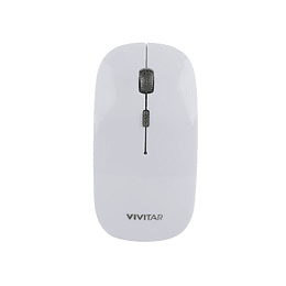 Mouse Inalámbrico Vivitar WFH4000, 3 Botones, 1600DPI, Receptor USB, Blanco