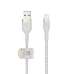 Cable USB-A a Ligthing 1mt  Pro Flex Belkin Blanco
