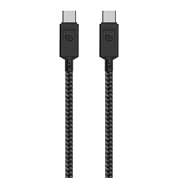 Cable USB-C a USB-C, USB 3.2, 1.2 Mt Rugged Dusted negro