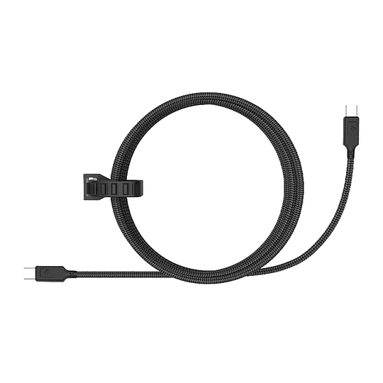 Cable USB-C a USB-C, USB 3.2, 1.2 Mt Rugged Dusted negro