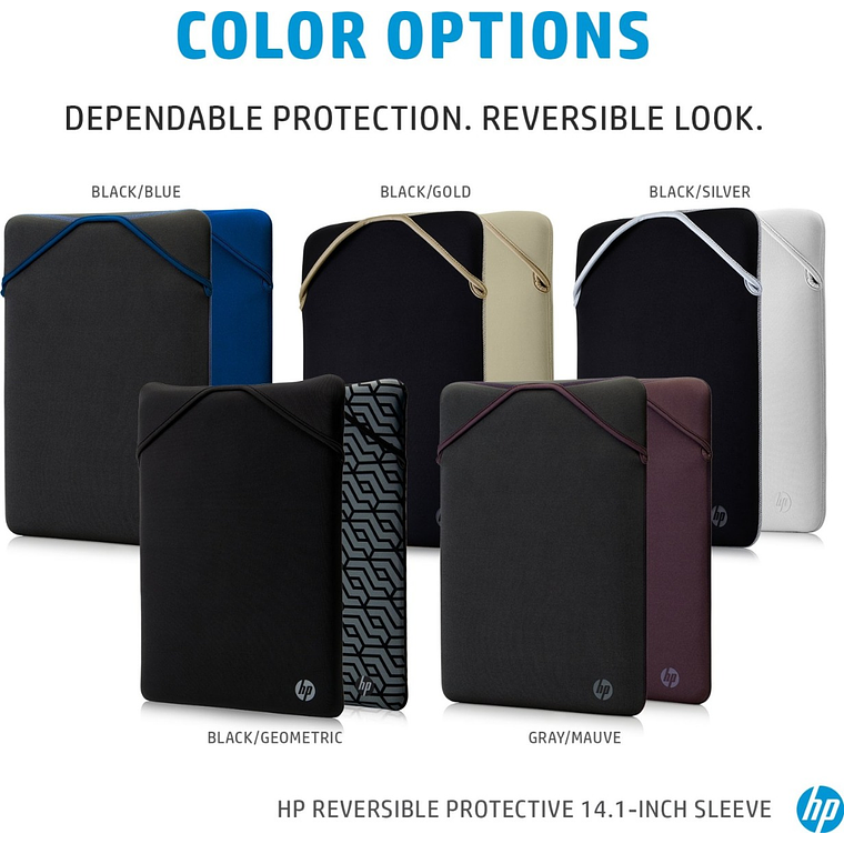 Funda HP 14 Protección Reversible (Negro/Azul) 5