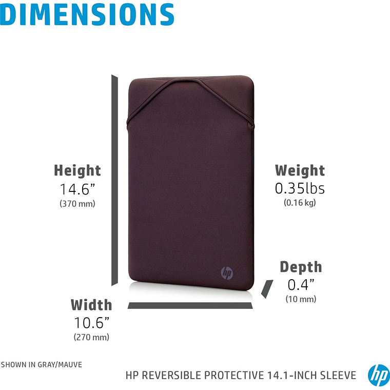 Funda HP 14 Protección Reversible (Negro/Azul) 6
